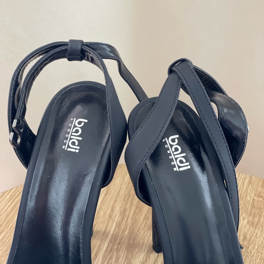 BALDI Black Floral Women's Heels US 6.5 - Picture 5 of 9